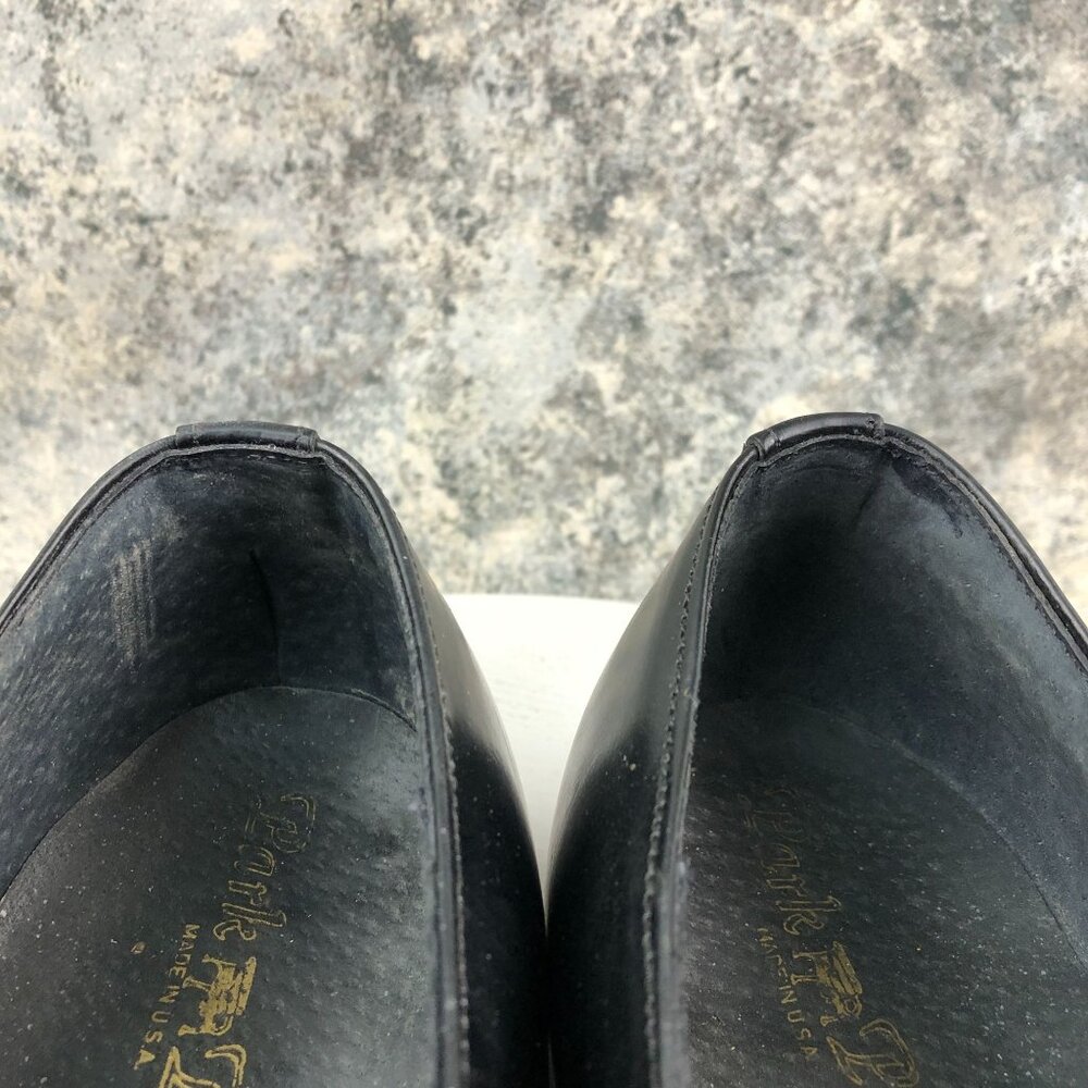 Park Place Men's Size 10D Black Leather Closed Toe Slip On Dress Shoes Loafers - Picture 4 of 16